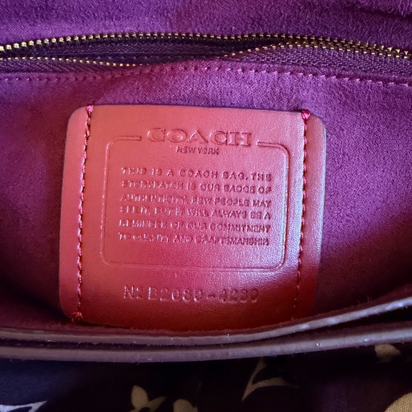 Coach holton color block leather saddle bag in brass pink multi - Picture 5 of 8